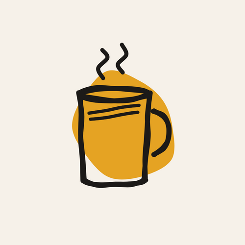 Hand-drawn illustration of an Americano