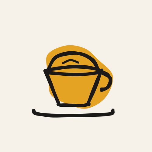 Hand-drawn illustration of a Cappuccino